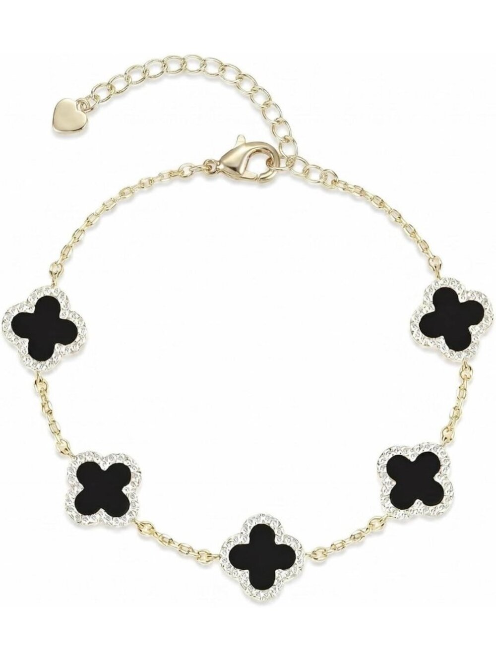 Chic 14K Gold Plated Four Leaf Clover Bracelet for Women - Lucky Charm Jewelry